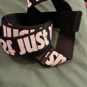 House of Cavalli casual web canvas belt with slide/tension closure.